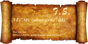 Tóth Seherezádé névjegykártya